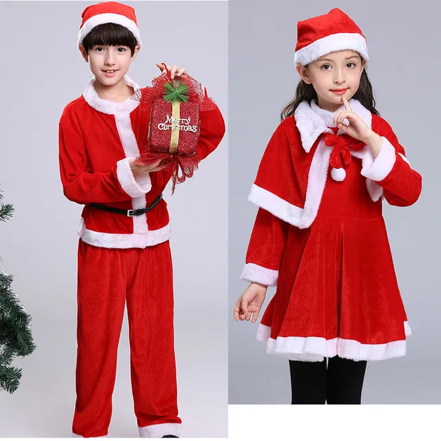 2018 Fashion Kids Christmas Clothes Red Santa Claus Cosplay Outfit 2018 Fashion Kids Christmas Clothes Red Santa Claus Cosplay Outfit Boys and Girls Dresses for Christmas Size 2 To 12 13 14 15 16 - 2018 Fashion Kids Christmas Clothes Red Santa Claus Cosplay Outfit