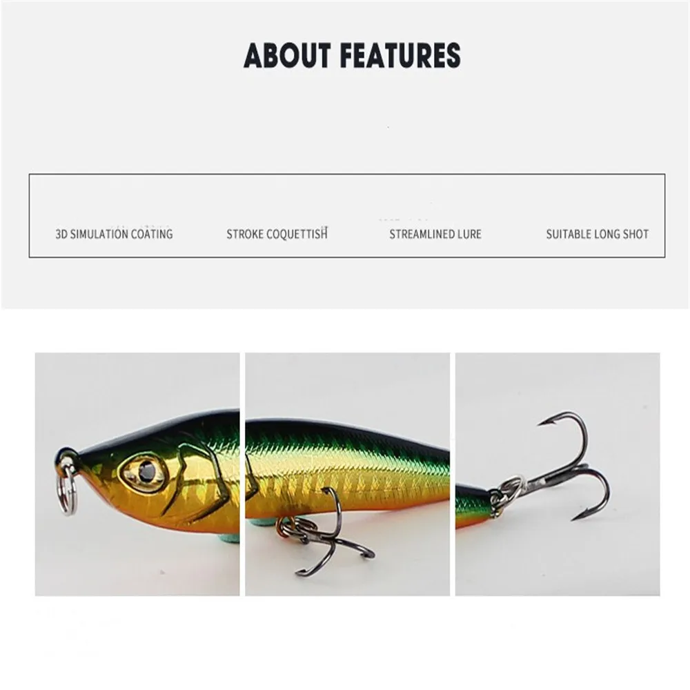 FISHINAPOT 1 шт. 8 см/15 г приманка карандаш опускается на дно высокое качество LaserFishing