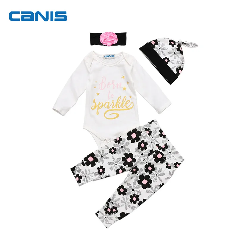 

baby girl winter clothes Newborn Infant Baby Girls Floral Romper Pants Hat Outfit Clothes Set new born baby clothes girl