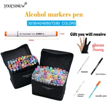TOUCHNEW 168 Colors Artist Dual Headed Marker Set Animation Manga Design School Drawing Sketch Marker Pen