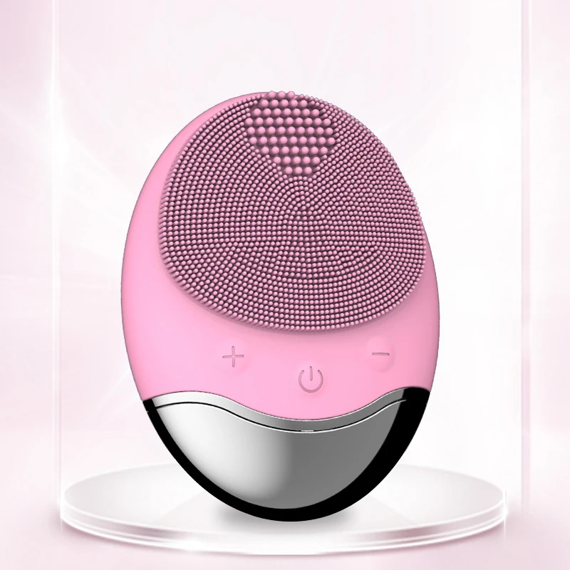 Electric Facial Cleansing Device Bamboo Wireless Rechargeable Charcoal