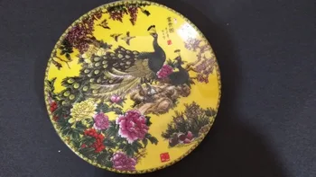 

Antique porcelain of the Ming and Qing Dynasties porcelain peacock peony porcelain plate decoration decoration