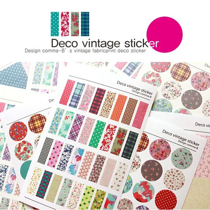 

6sheets Lovely Floral Index Sticker Countryside Style Romantic Seal Sticker Filofax Scrapbooking Diary Notebook Decor