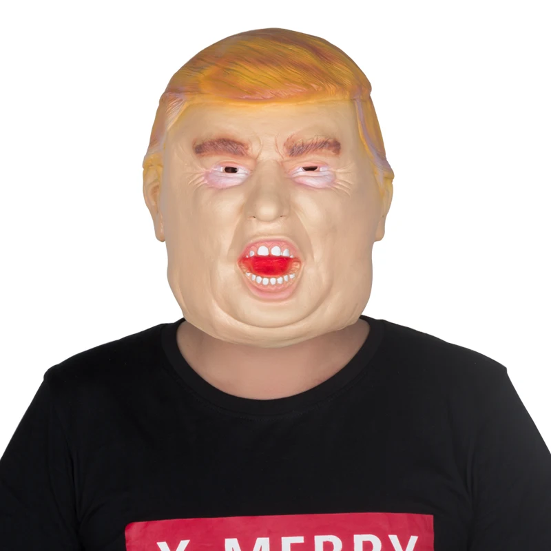 

1pc Funny Realistic Latex Celebrity Donald Trump President Mask Halloween Ball Cosplay Masks Party Costume Dress Up