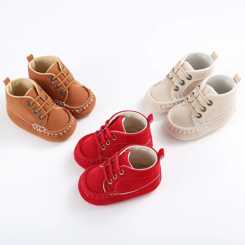 Spring and Autumn Baby Newborn Baby Male and Female Baby First Walker Child Soft bottom High-top Casual Shoes Sneakers