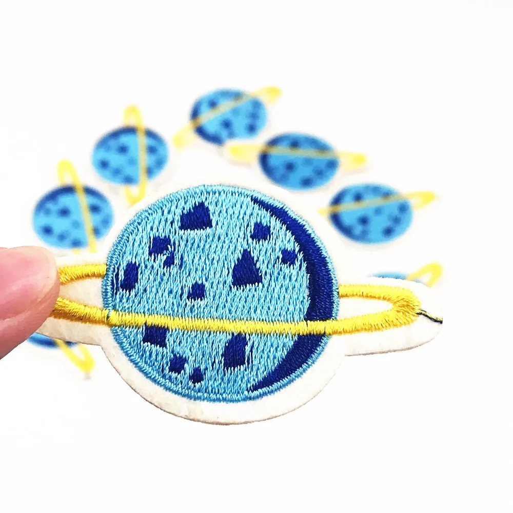 1 PCS Earth (Size6.7X4cm) Embroidered Applique Sewing Patch