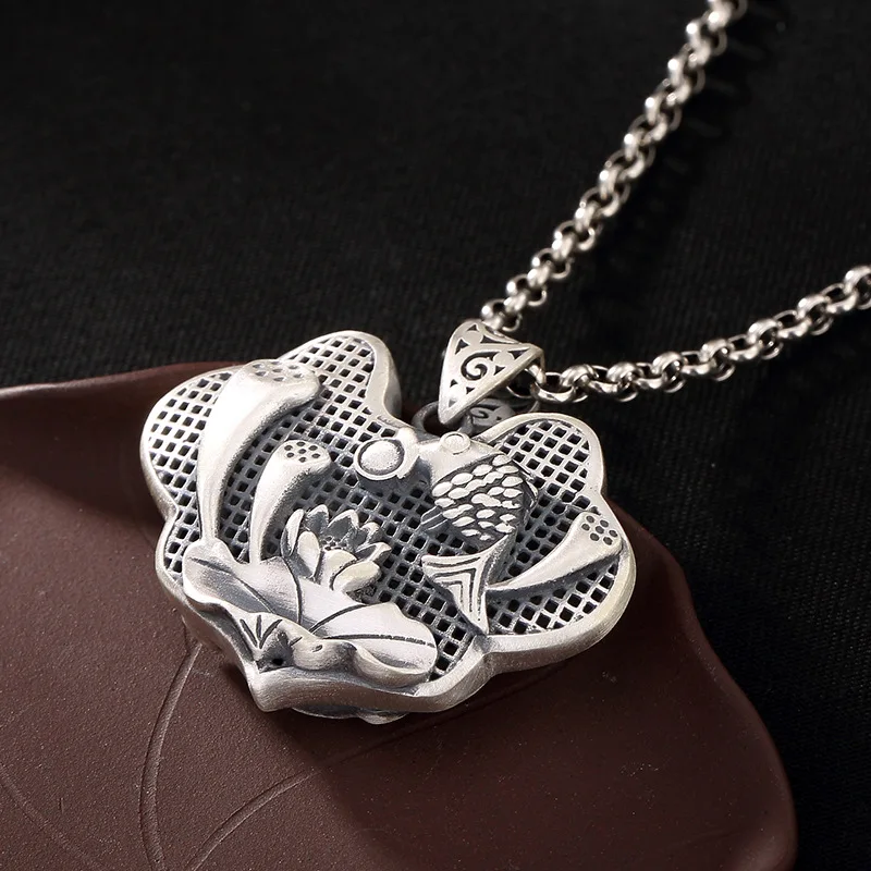 

925 Silver Pendant Matte Antitque Amulets And Talismans Gifts For Women Fine Jewelry Pendule
