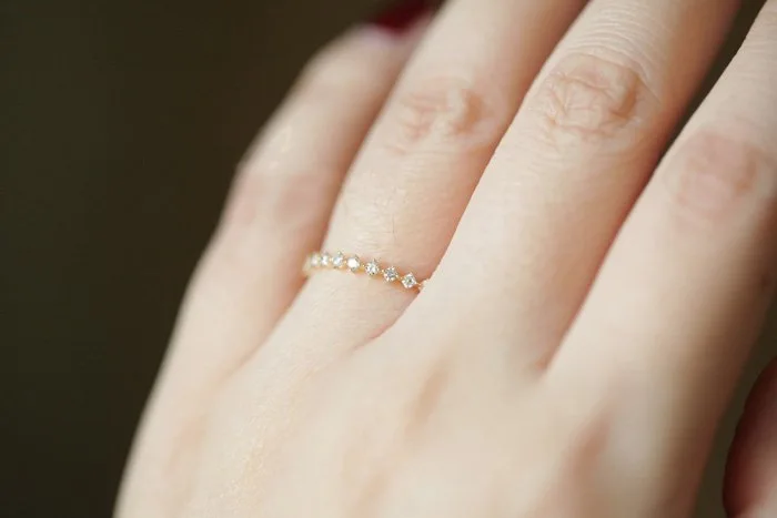 

Double Fair Fashion Simple Zircon Thin Rings For Woman Girls Party Gift Elegant Yellow Gold Bridal Wedding Finger Jewelry KBR100