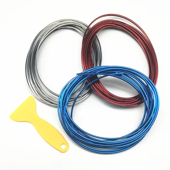 

5m Car Grille Interior Exterior Mouldings Trim Decorative Strip Line For KIA Rio K2 K3 K5 K4 KX5 Cerato,Soul,Forte,Sportage R