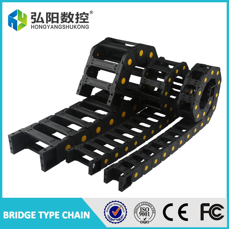 Plastic Drag Chain Cable Carrier with End Connectors 35 x 75mm L1040mm for Electrical CNC Router Machines Plastic Drag Chain Cable Carrier with End Connectors 35 x 75mm L1040mm for Electrical CNC Router Machines