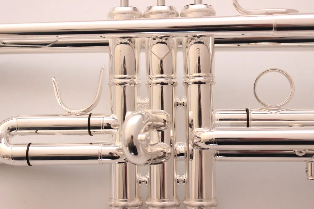 Музыка Fancier клуб Профессиональный Bb Труба LT190S-43 Посеребренная музыкальный инструмент труба 190S43 с Чехол мундштук
