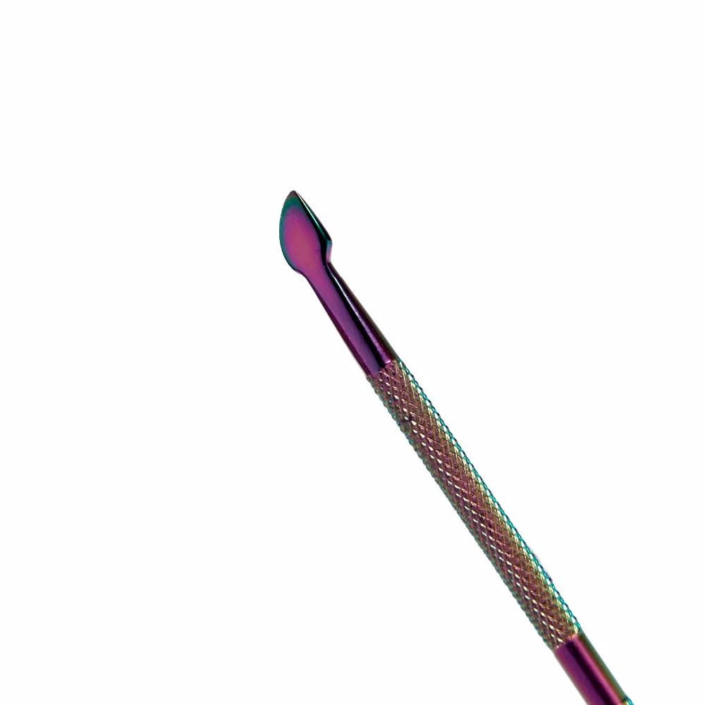 Розалинд 1 шт., цветной Толкатель для кутикулы из нержавеющей стали, инструмент для маникюра, двухсторонний, пригодный для использования, толкатель для красоты ногтей