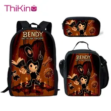Тикин Бенди и чернильная машинка школьные сумки 3 шт./компл. для мальчиков подростков школьный рюкзак мультфильм шаблон книжная Сумка Прекрасный ранец