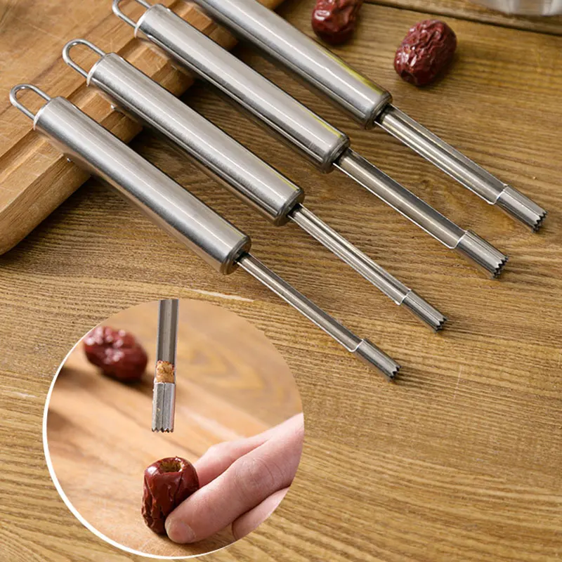 

vanzlife Kitchen stainless steel apple corer red jujube core cutting fruit tool home hawthorn core divider
