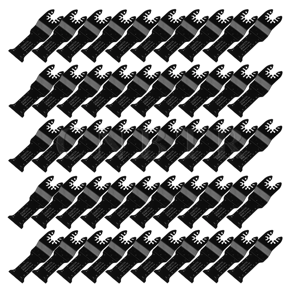 

CNBTR 32x50mm Black Quick Release Duplex Metal Oscillating Saw Blade Set of 50