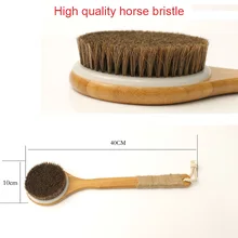 Прямая поставка, щетка для душа с длинной бамбуковой деревянной ручкой, скребок для спа-массажа, массажные щетки SMJ