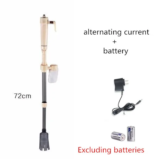 Аквариумный сифон с питанием от аккумулятора, вакуумный Сифон с гравием для аквариума, насос для обмена водой, фильтр, инструмент для очистки песка, аксессуары для домашних животных - Цвет: A-72