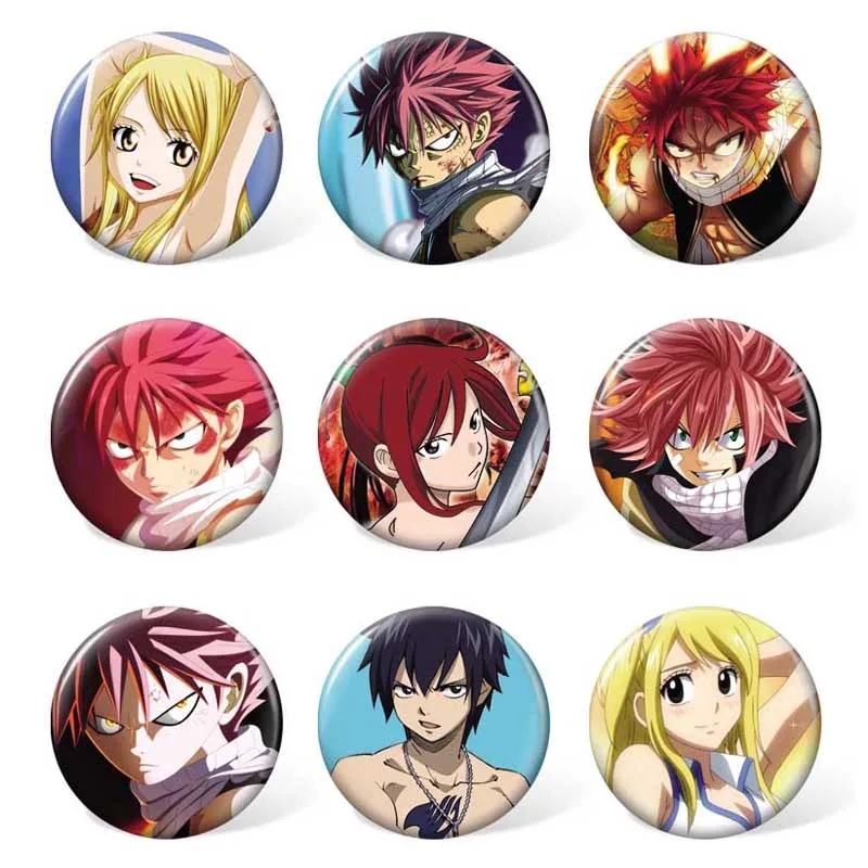Рюкзак или сумка в стиле аниме Сказочный хвост мультяшный значок Natsu Dragneel брошь
