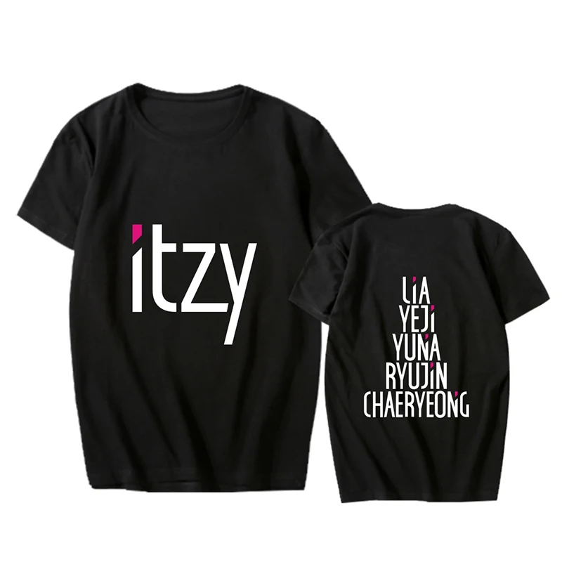 

Kpop MIXNINE ITZY YUNA RYUJIN CHAERYEONG LIA YEJI Korean Style T Shirt Tees Hip Hop Tshirt Short Sleeve Tops T-shirts PT1052