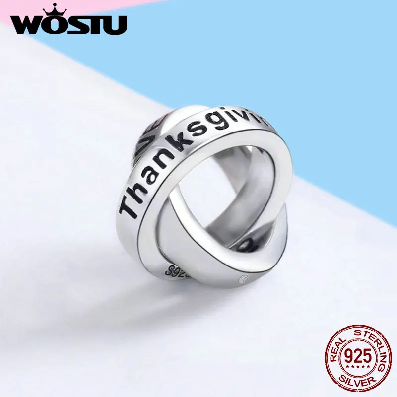 Женский браслет WOSTU подвеска на счастье подарок День Благодарения из настоящего