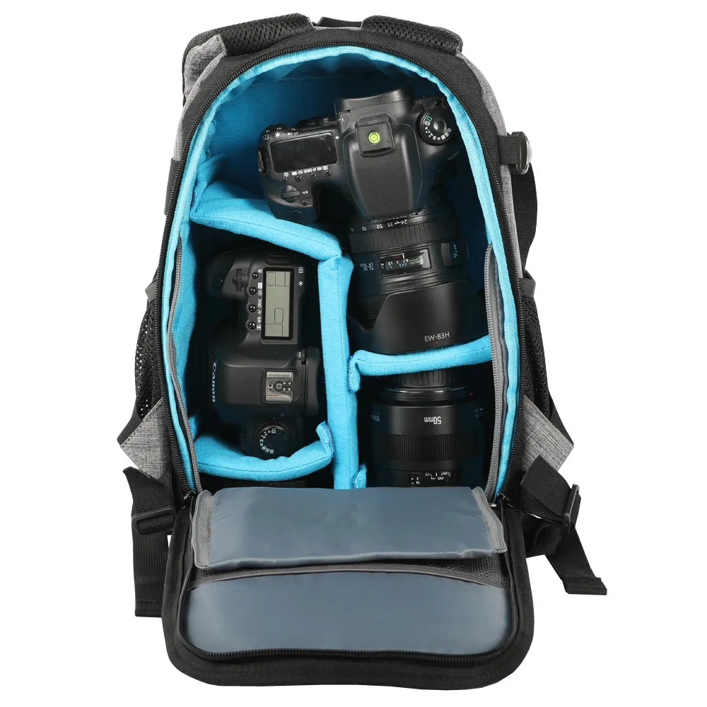 para Mulheres dos Homens Preta à Prova Capa de Chuva para Canon Anti-roubo Foto Camear Ombros Bolsa Cinza Mochila d' Água w - Nikon Sony Dslr - Image 5