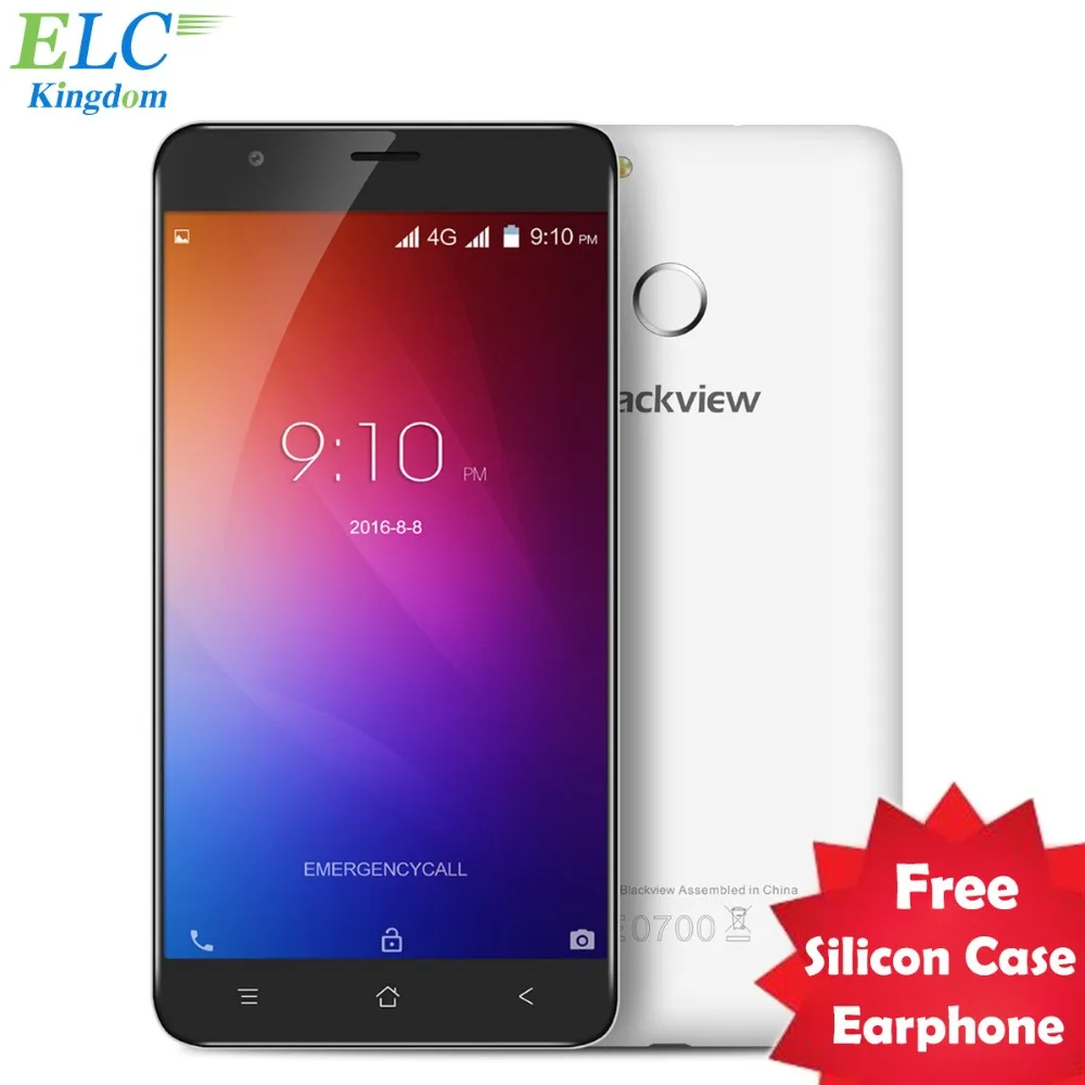 Blackview E7 Смартфон 4 Г LTE 5.5 дюймов 1280x720 Android 6.0 MT6737 Quad Core 1 ГБ + 16 8.0MP Отпечатков Пальцев