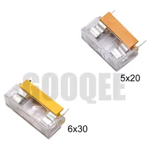 5*20 мм 6*30 мм стеклянный держатель предохранителя прозрачный держатель с блоки предохранителей с прозрачной крышкой 5x20 мм 6x30 мм страховой разъем 250 В