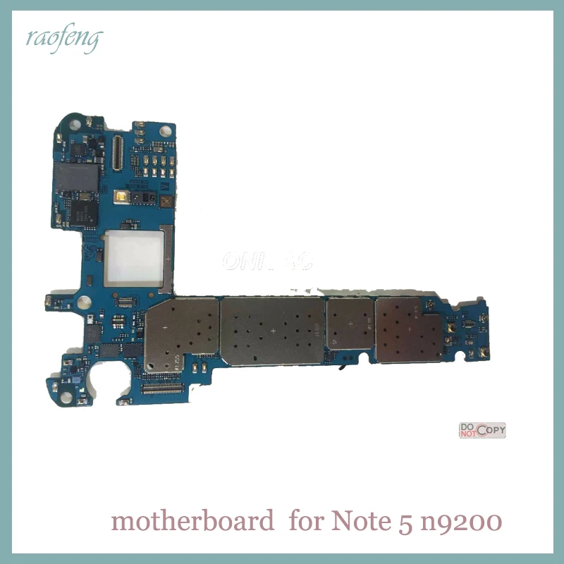 

Raofeng high quality for Samsung galaxy note 5 n9200 Motherboard with Android System unlocked replacement mainboard with chips