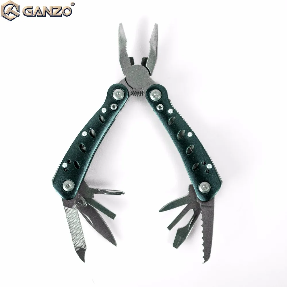 

Ganzo Mini Multi Pliers Pocket EDC Camping Tool w/ Nylon pouch 2019s(G101-S) light blue folding plier knife screw bag tools set