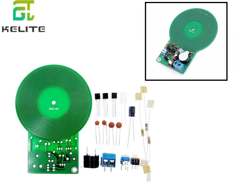 DIY Kit детектор металла электронный комплект DC 3 В-5 В 60 мм Бесконтактный Сенсор доска модуль DIY электронная часть детектор металла