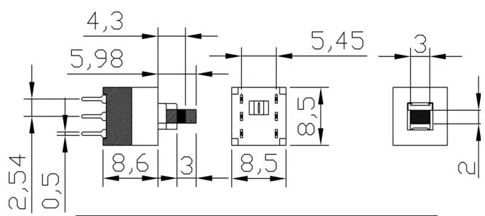 20 шт./лот 8,5*8,5 мм 6-контактный DPDT Мини кнопочный переключатель с бистабильным самоблокирующимся переключателем 8,5X8,5 мм Высокое качество