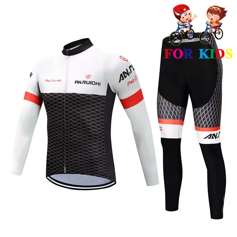 Детский комплект из Джерси для велоспорта, одежда для велоспорта с длинными рукавами для девочек, дышащая велосипедная Одежда MTB, одежда для мальчиков, Ropa Ciclismo - Цвет: Long sleeve Suit 10