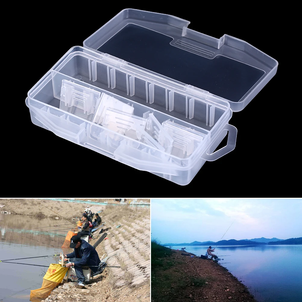 1pcs Waterproof Fishing Tackle Box Storage Case Moveable Compartments