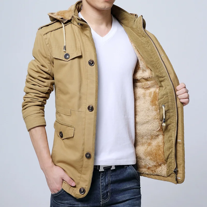 Men's Plus Velvet Padded Jacket cotton Winter Men's jacket