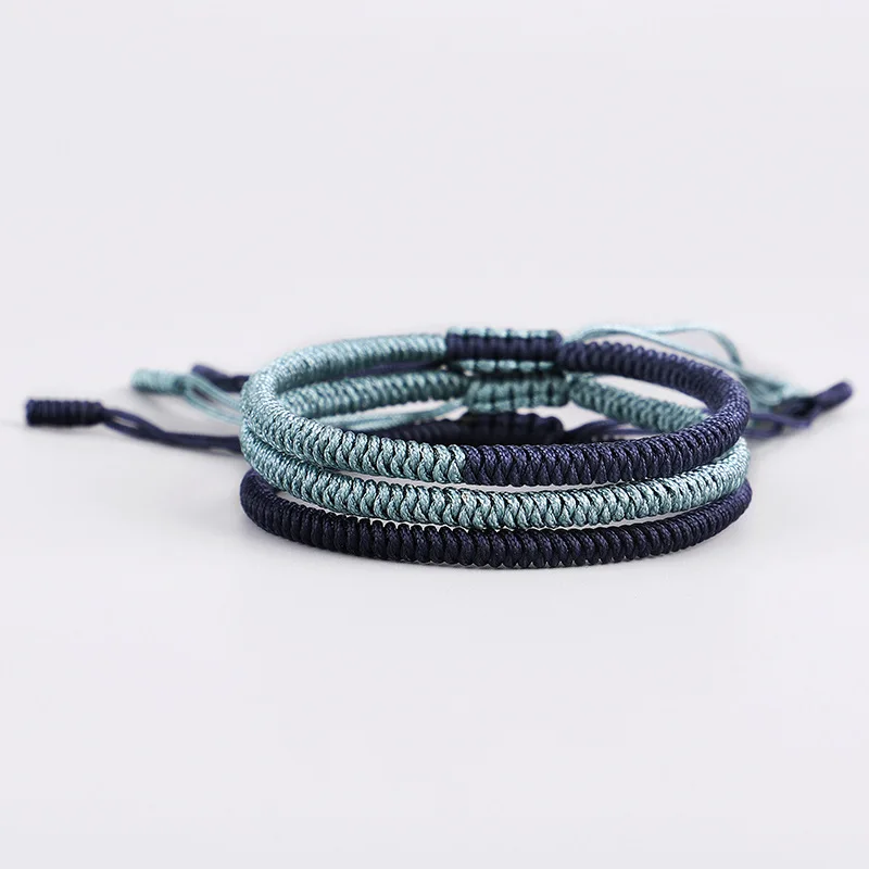 

Handmade Knot Rope Braid Lucky Bracelet Homme Jewelry Tibetan Buddhist Prayer Amulet Bracelets For Men Women Bangles Adjustable