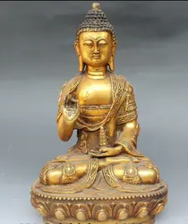 Xiuli 002594 11 "Китайский Тибетский Буддизм Бронзовый Свинка Шакьямуни Сиденья Шакьямуни Статуя Будды