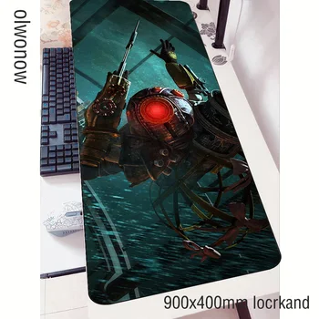 

bioshock mouse pad gamer thick 90x40cm notbook mouse mat gaming mousepad large locked edge pad mouse PC desk padmouse mats