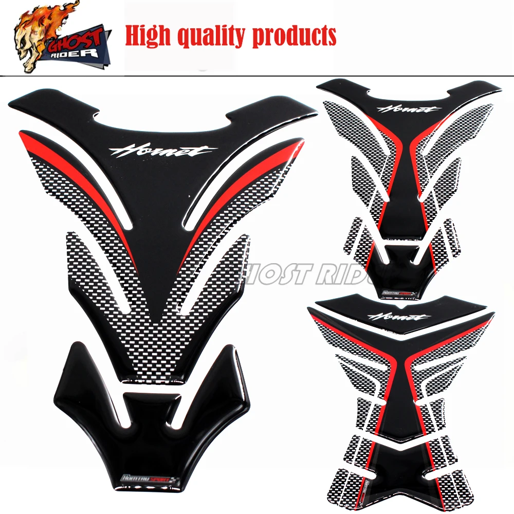 

3D Carbon-look Motorcycle Tank Pad Protector Decal Stickers Case for Honda Hornet CB600F CB650F CB250 CB1000R CBF600 CB599 CB900