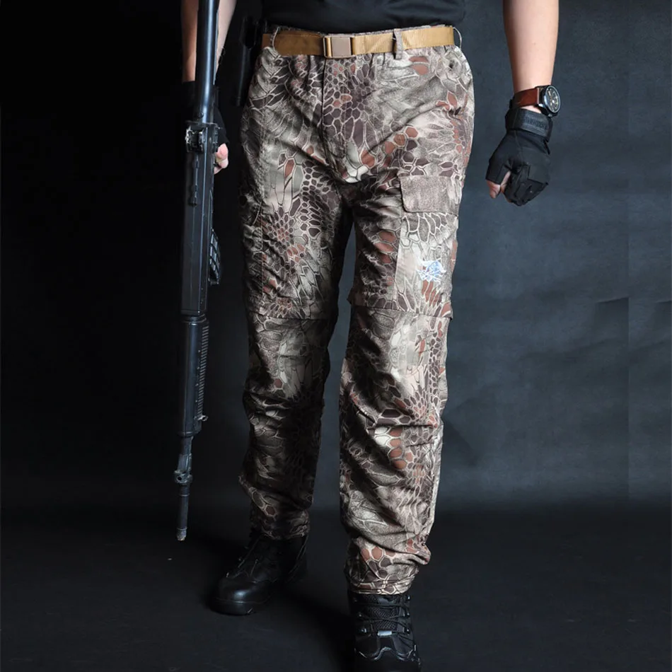 

Detachable Cargo Pants Summer Camouflage Quick Dry Breathable Male Trousers Joggers Army Pockets Waterproof Tactical Pants