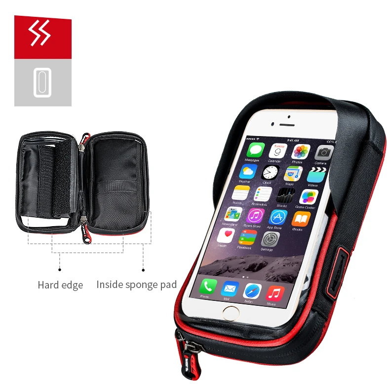 Top 2017 NEW 6.0 inch Waterproof TPU Touch Screen Bike Bags Bicycle Handlebar Pouch Bags New Design MTB Bike Cycling Accessories 10