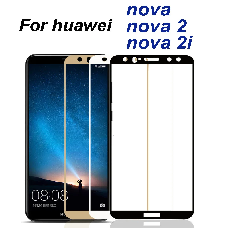 

Full Cover Tempered Glass For Huawei Nova 2i Screen Protector For Huawei Nova 2 Plus Protective Film on huawey Nova 2plus Glass