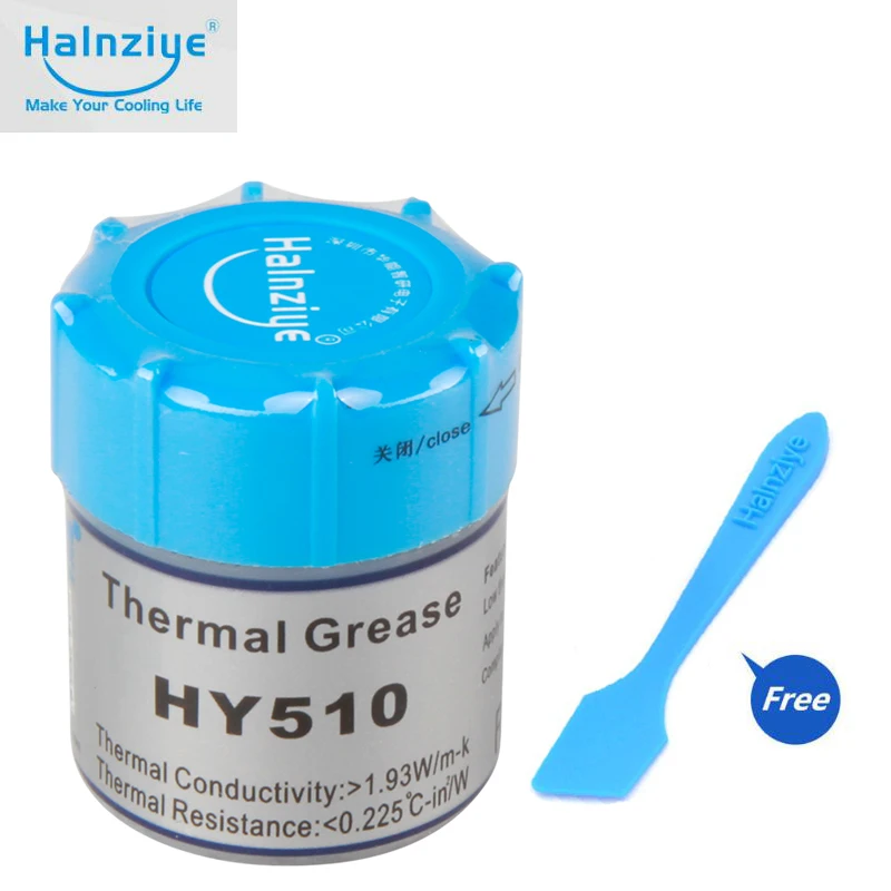 HALNZIYE HY510 معالج الرسومات بطاقة CPU GPU الحرارة بالوعة التبريد برودة المبرد الحرارية الشحوم مركب الشحوم السيليكا