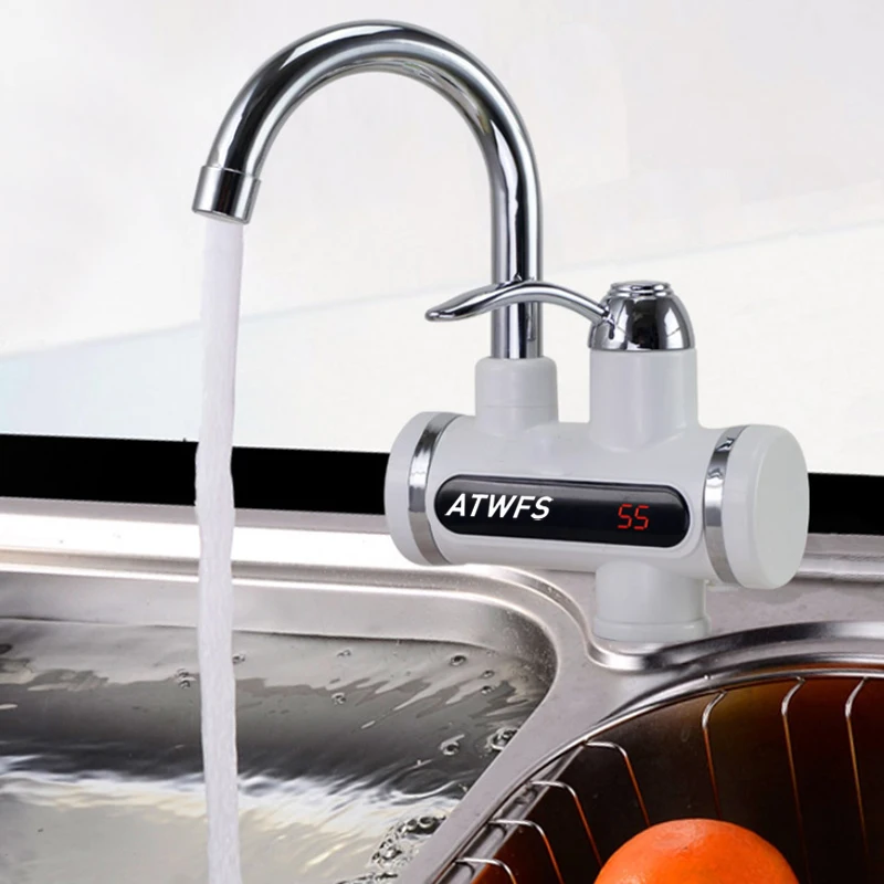 Koop ATWFS Nieuwste Tankless Onmiddellijke Kraan Boiler Instant Boiler Tap Keuken Hot Water Kraan LED Digitale EU Plug