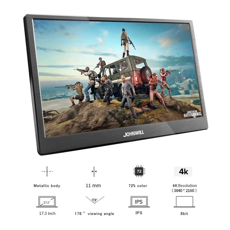 18 4 дюймов IPS Тип C 4K 3480*2160 Портативный Экран для переключатель PS4 Pro Xbox 60 Гц HDMI HDR