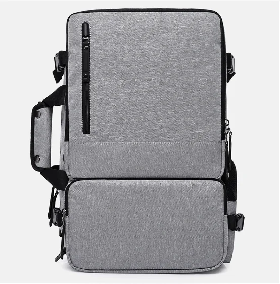 

New Men Anti-theft Backpack Multi-function Three Use Teenager School Bags Male Simple Large Capacity Oxford Solid Backpack L432