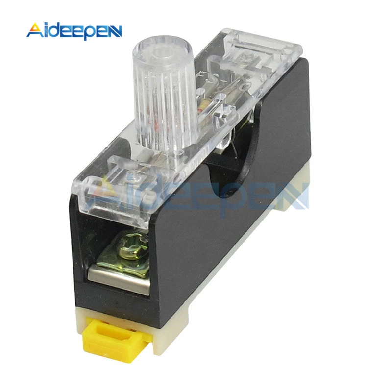 

1Pcs FS101 10A 6*30mm Fuse Socket With Indicator Light DIN RAIL Mounted Fuse