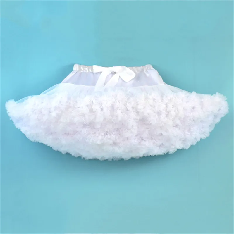 White Пышная юбка-американка для девочек-подростков; однотонная многослойная юбка; Детские сценические костюмы; детская одежда для выпускного бала; фатиновые юбки-пачки для детей от 15 до 16 лет - Цвет: White