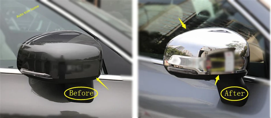 Lapetus зеркальный протектор заднего вида оболочка Крышка отделка Подходит для VOLVO XC60 ABS хром/углеродного волокна/внешний комплект