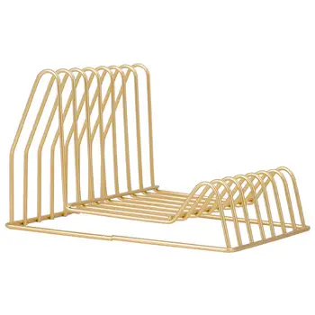 

Adeeing Nordic Style Iron Art Desktop Storage Rack Shelf for Study File Magazine Book Organize