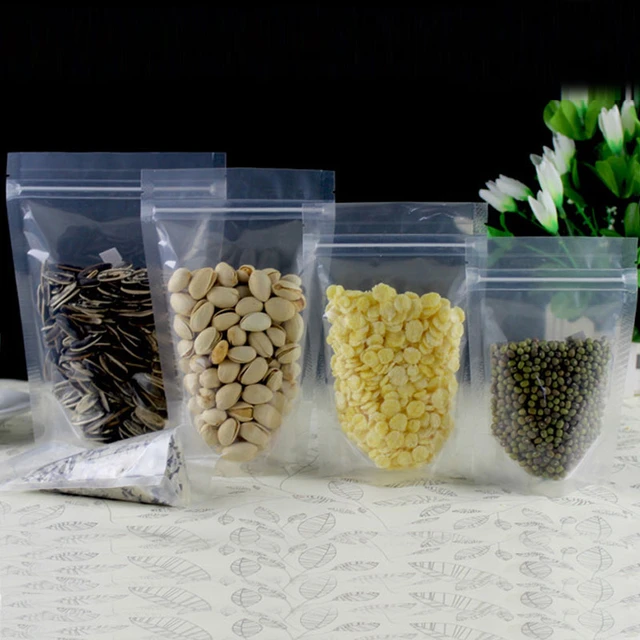 Storage Plastic Bags Zipper Food  Plastic Bag Zip Lock Packaging - Clear Zip  Lock - Aliexpress